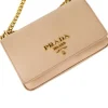 Prada Plain Leather Logo Handbag 1BD144