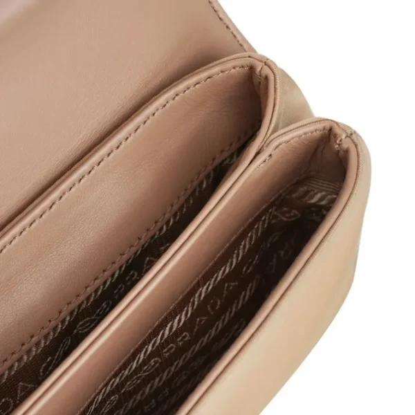 Prada Plain Leather Logo Handbag 1BD144