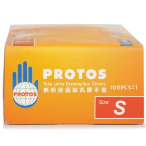 Protos - Latex Examination Gloves -white (S)
