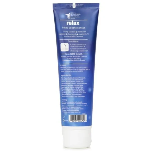 Relax Whitening Toothpaste With Hemp Seed Oil