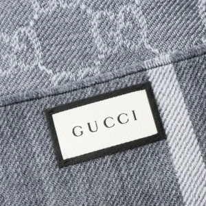 Reversible Arlisse GG Guccissima Scarf Muffler 544619 Grey