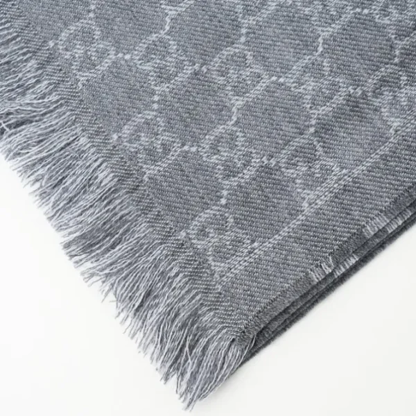 Reversible Arlisse GG Guccissima Scarf Muffler 544619 Grey