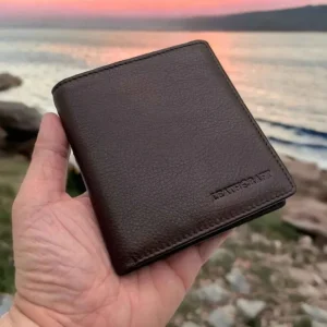 RYDER RFID Blocking 12 Pockets Genuine Full Grain Leather Wallet(brown)
