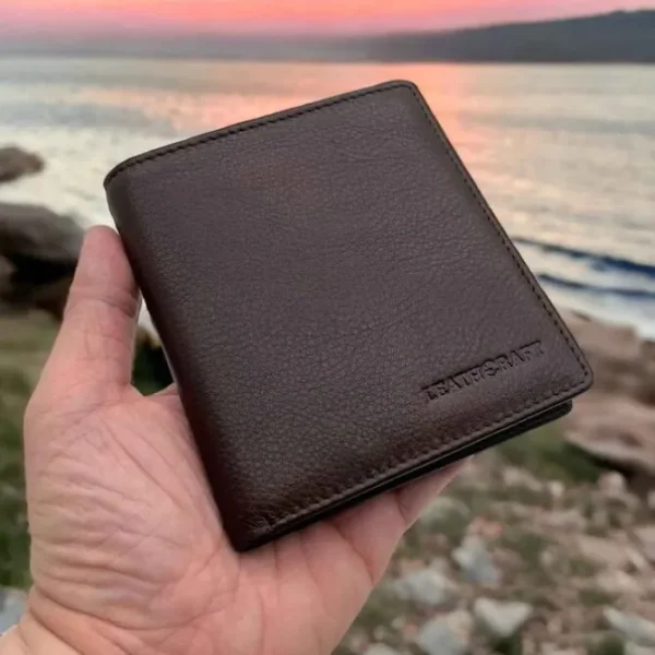 RYDER RFID Blocking 12 Pockets Genuine Full Grain Leather Wallet(brown)
