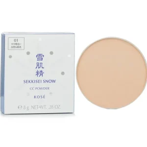 Sekkisei Snow CC Powder Case With Sponge SPF 14