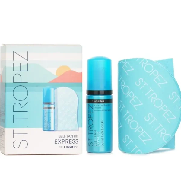 Self Tan Express Mini Kit: Tinted Tanning Mousse 50ml + Application Mitt