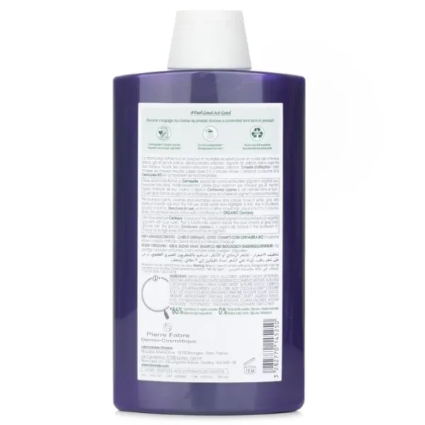 Shampoo With Organic Centaury (Anti Yellowing Gray Blonde Hair)