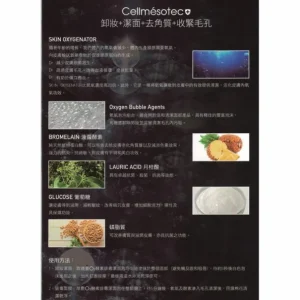 Skin Oxygenator Detoxifying Cleansing Foam (Make Up Removing, Exfolianes, Pore Minimizing) (e100ml) CM008