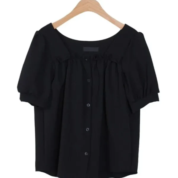 Square Neck Puff Sleeve Blouse