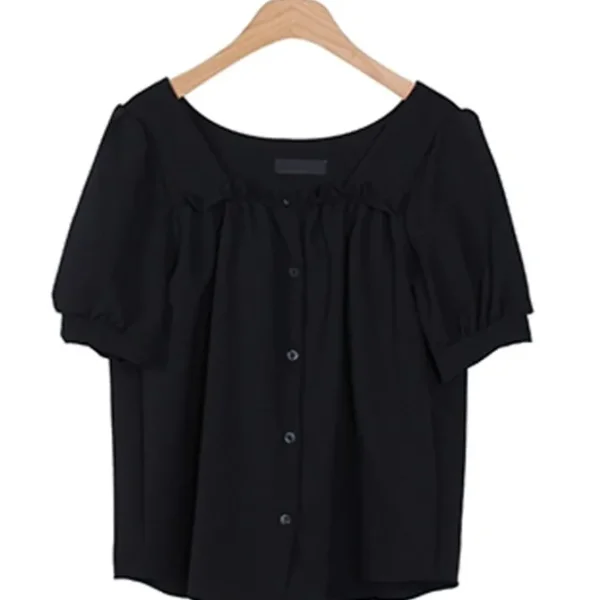 Square Neck Puff Sleeve Blouse