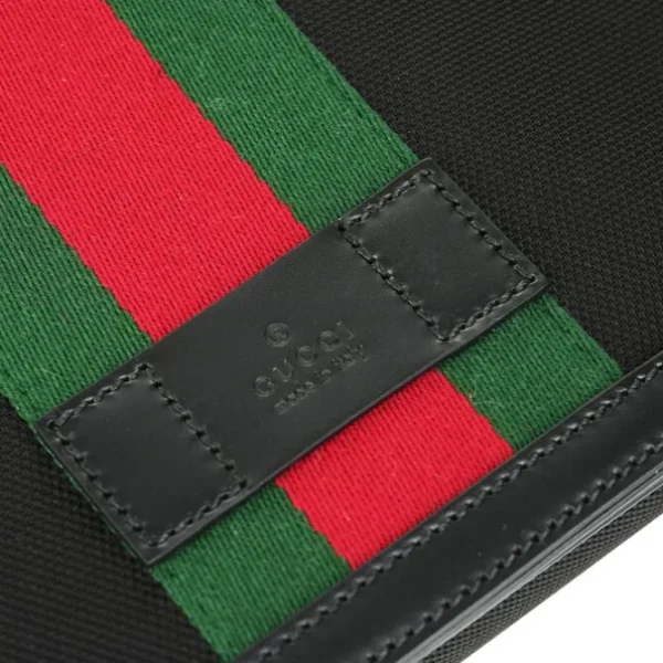 Techno Canvas Web Stripe Black Messenger Bag 630921