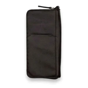 THEO Business Leather RFID Zipper Travel Passport Wallet & Organizer(brown)