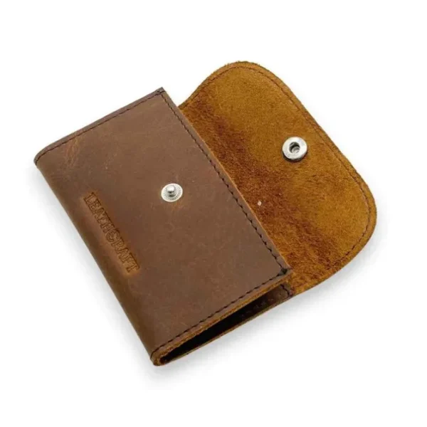 TRIPP Distressed Leather Business Card Case / Coin Pouch(coffee)