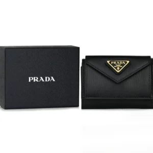 unisex leather embossed tri-fold wallet 1MH021