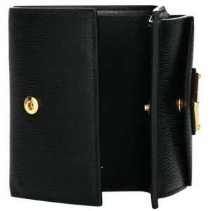 unisex leather embossed tri-fold wallet 1MH021