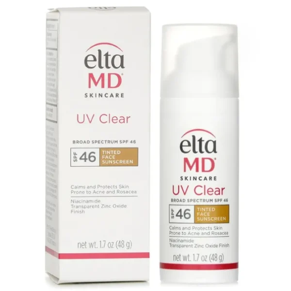 UV Clear Facial Sunscreen SPF 46 - For Skin Types Prone To Acne, Rosacea & Hyperpigmentation - Tinted