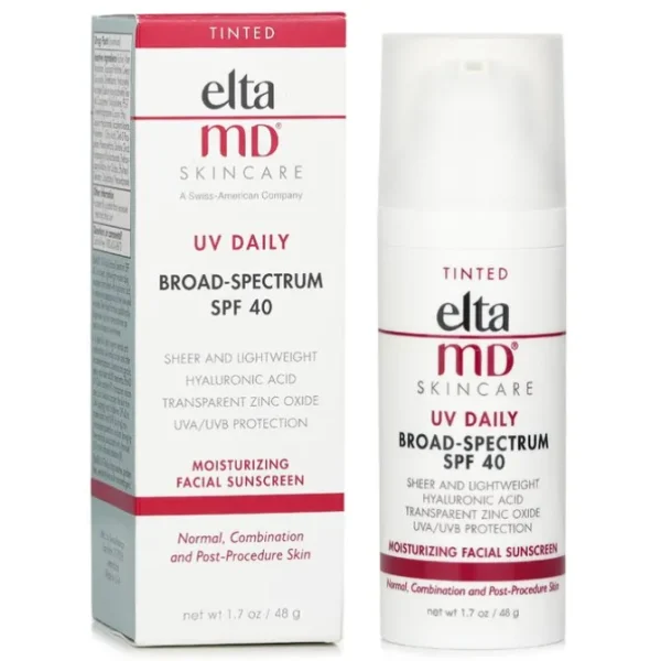UV Daily Moisturizing Facial Sunscreen SPF 40 - For Normal, Combination & Post-Procedure Skin - Tinted