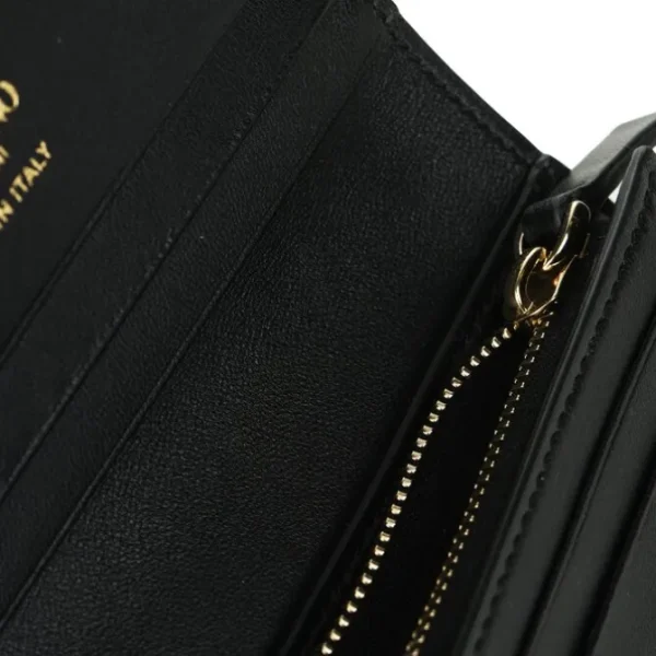 Valentino Flap French Wallet - Black