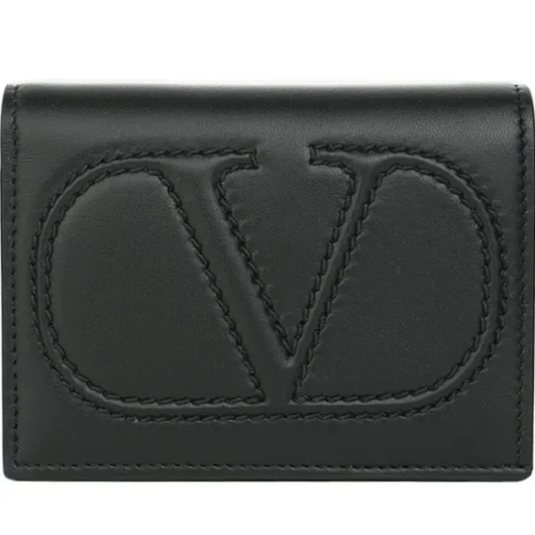 Valentino Flap French Wallet - Black