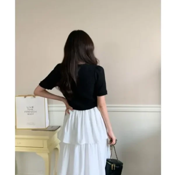 V-Neck Button Front Top