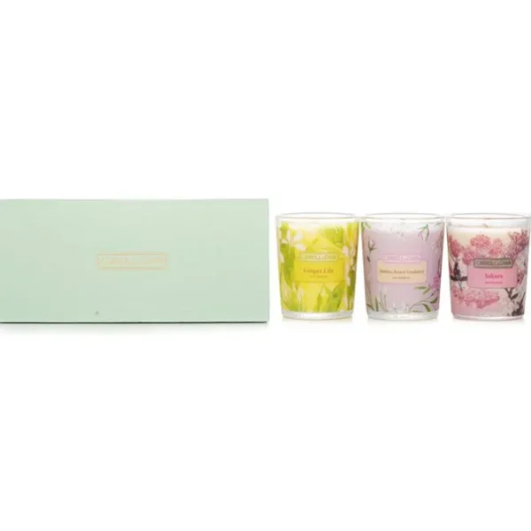 3 Votive Set: Sakura, Jasmine, Rose & Cranberry, Ginger Lily