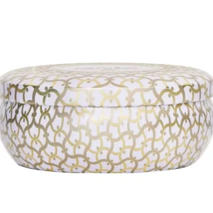3 Wick Decorative Tin Candle - Suede Blanc
