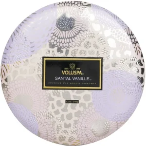 3 Wick Decorative Tin Candle - Santal Vanille