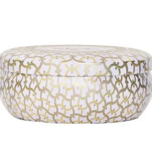 3 Wick Decorative Tin Candle - Suede Blanc