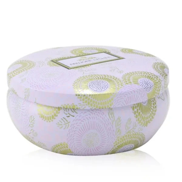 3 Wick Decorative Tin Candle - Panjore Lychee