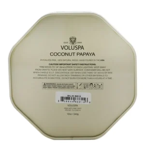3 Wick Octagon Tin Candle - Coconut Papaya