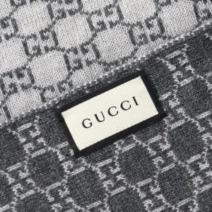 Wool Web Stripe GG Guccissima Scarf 438253