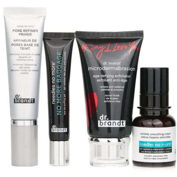 25 Years Of Dr. Brandt Kit: Microdermabrasion 60g+ Wrinkle Smoothing Cream 15g+ Pore Refiner Primer 30ml+ No More Baggage 15g